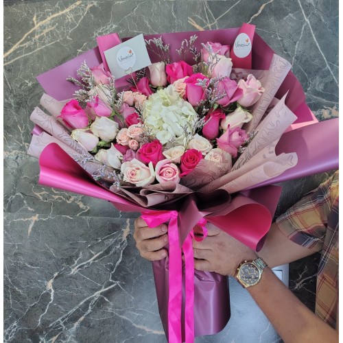 Ramo mini hortensias